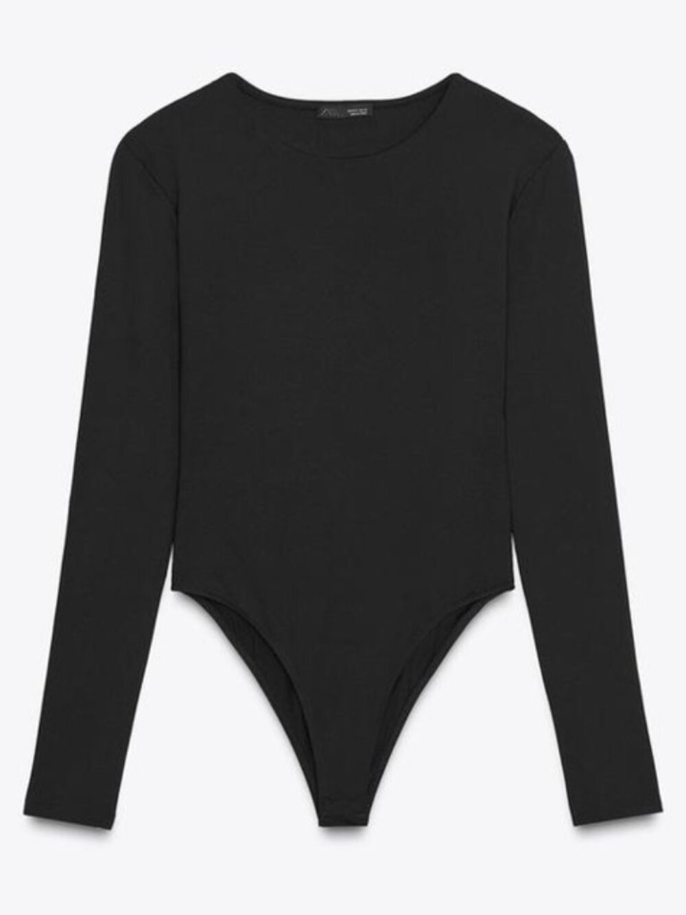 Zara Black Long Sleeve Polyamide Bodysuit